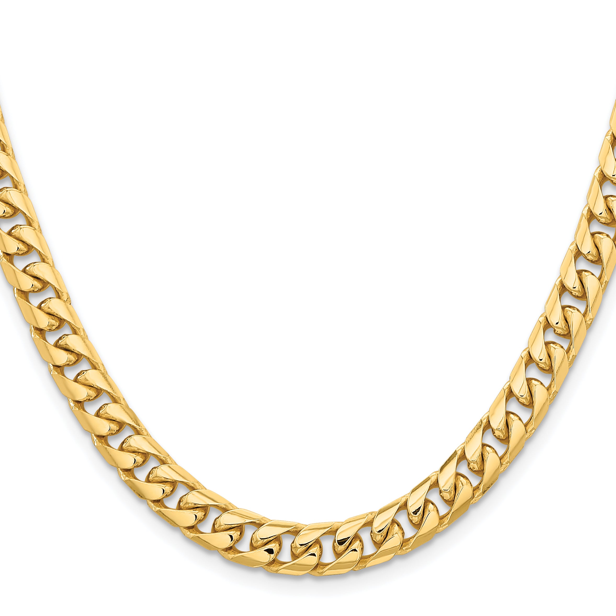 30 Inch 14K 8.5 6.75mm Solid Miami Cuban Link With Lobster Clasp Chain
