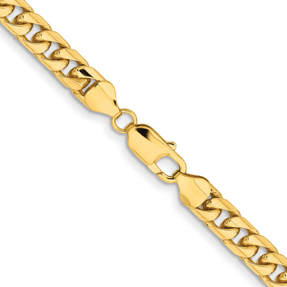 30 Inch 14K 8.5 6.75mm Solid Miami Cuban Link With Lobster Clasp Chain