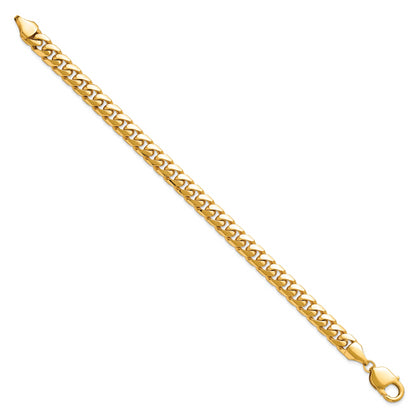 8.5 Inch Solid 14K Yellow Gold 8mm Solid Miami Cuban Link Chain Bracelet Men's Jewelry