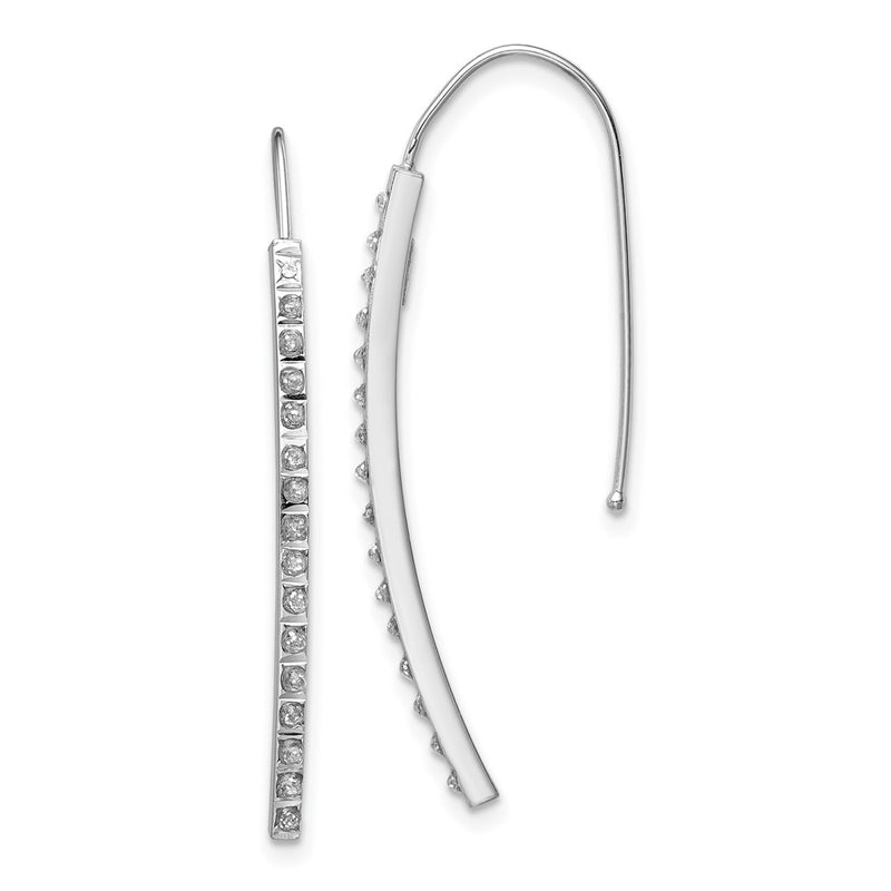 14K White Gold Diamond Fascination Earrings
