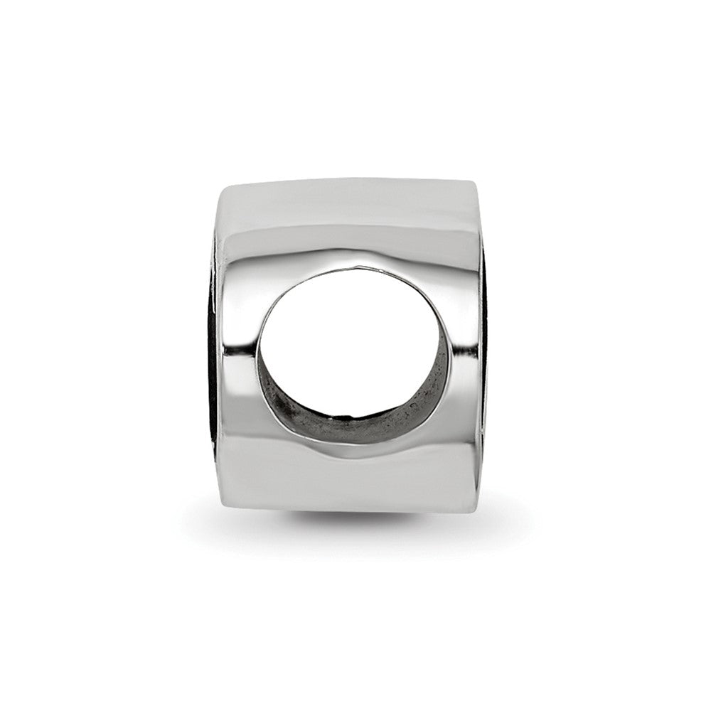 Sterling Silver Logoart Delta Gama Oval Greek Letters Bead