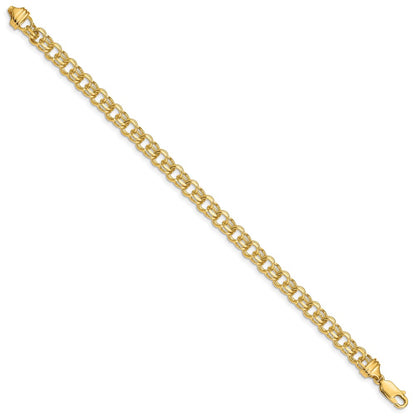 8 Inch 14K 8In 5.5mm Solid Double Link Charm Bracelet