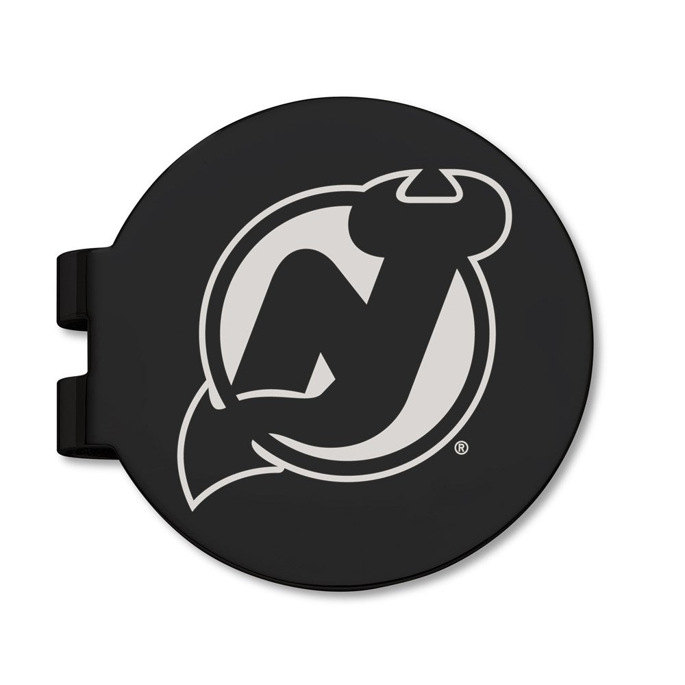 Stainless Steel New Jersey Devils Black Prevail Engraved Money Clip