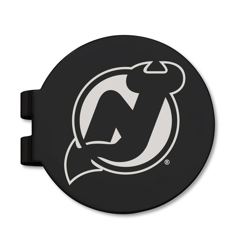Stainless Steel New Jersey Devils Black Prevail Engraved Money Clip