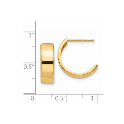 14K Yellow Gold Hoop Earrings