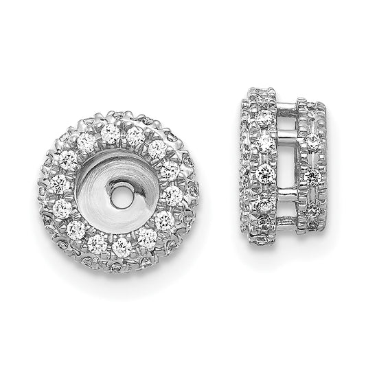 14k White Gold 3/8 Ct. Lab Grown Diamond VS/SI+ G+ for 4.25 mm Earring Jacket