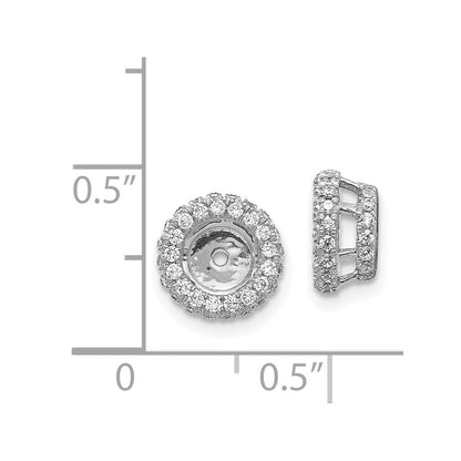 14K White Gold 5/8Ct Diamond Earring Jackets