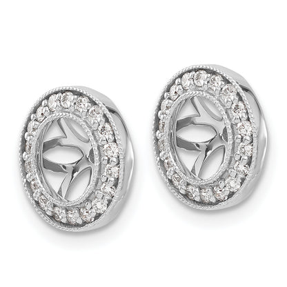 14k White Gold 1/3 Ct. Lab Grown Diamond VS/SI+ G+ with 6.5 mm Earring Jacket