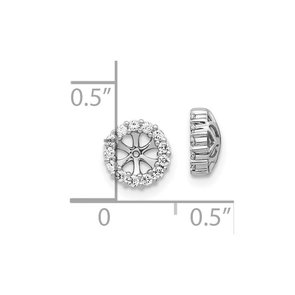10K White Gold Diamond Earring Jackets