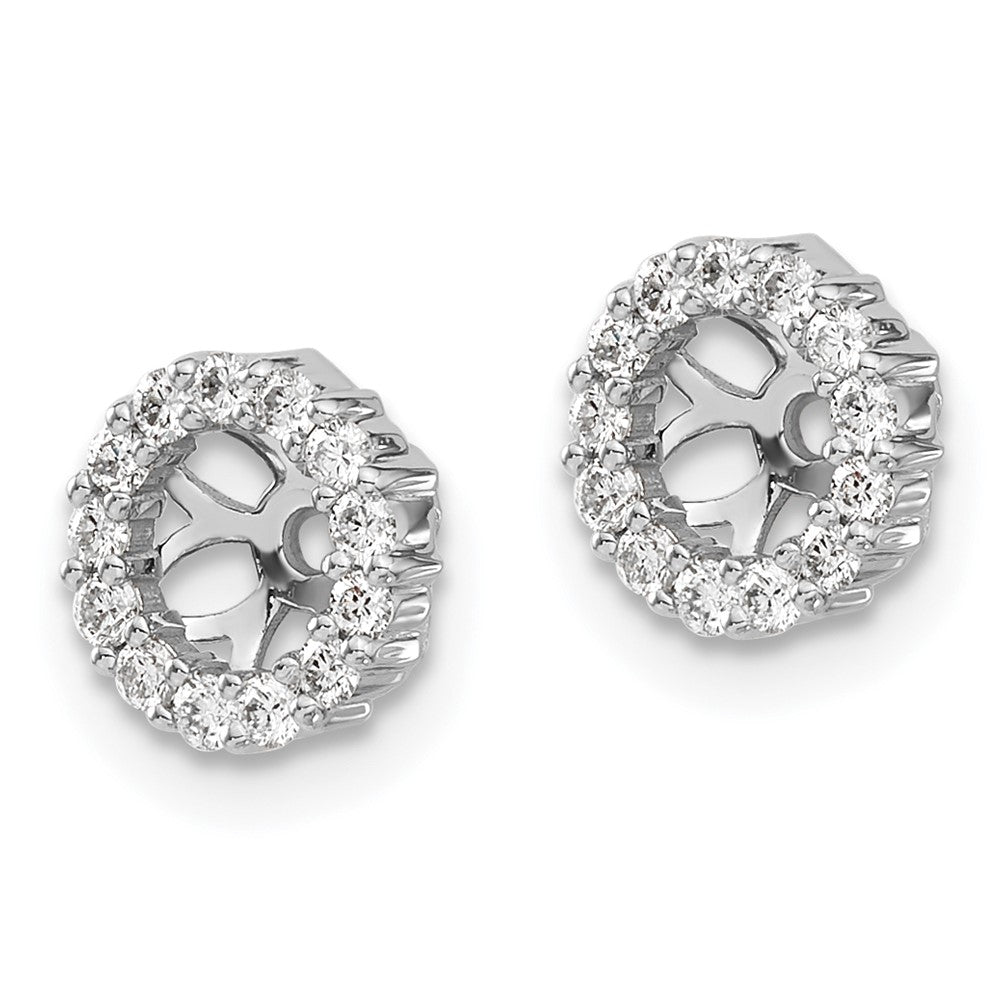 14k White Gold 1/4 Ct. Lab Grown Diamond VS/SI+ G+ for 4.25 mm Earring Jacket