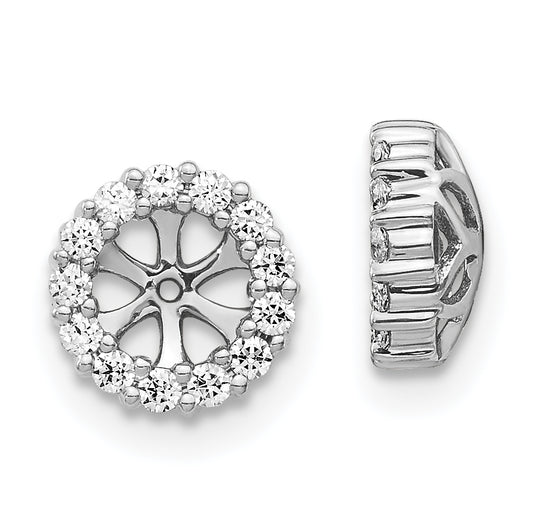 14k White Gold 1/4 Ct. Lab Grown Diamond VS/SI+ G+ for 4.25 mm Earring Jacket