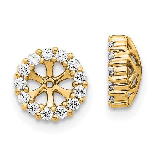 14k Yellow Gold 1/4 Ct. Lab Grown Diamond VS/SI+ G+ for 4.25 mm Earring Jacket