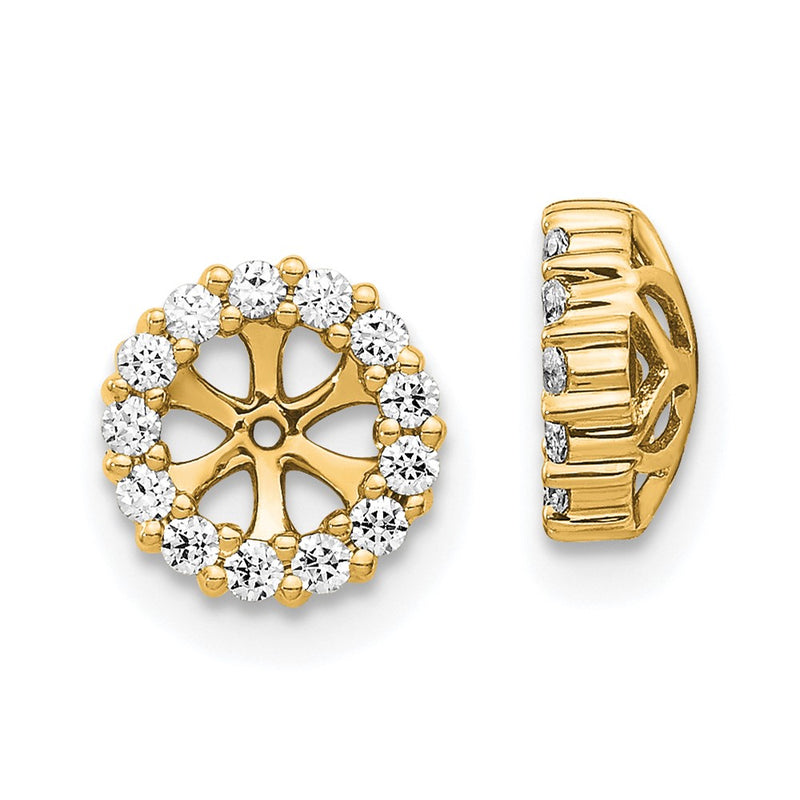 14k Yellow Gold 1/4 Ct. Lab Grown Diamond VS/SI+ G+ for 4.25 mm Earring Jacket
