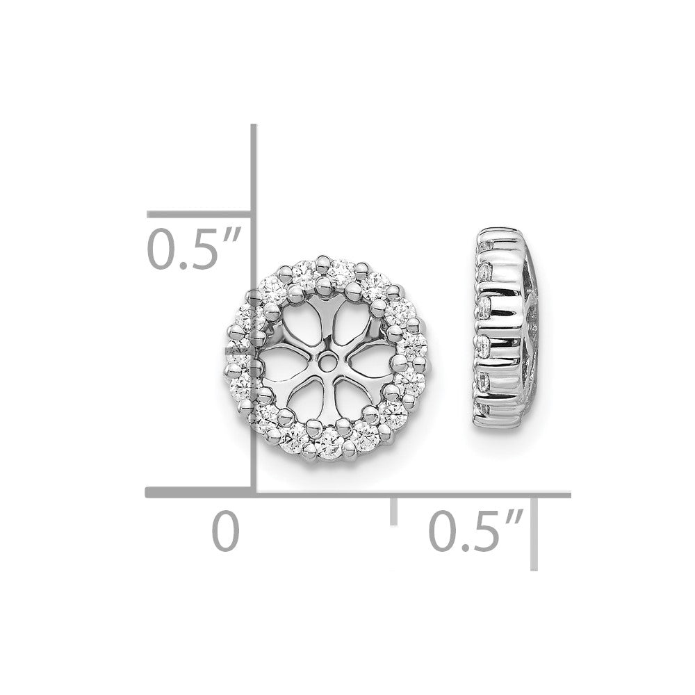 10K White Gold Diamond Earring Jackets