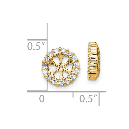 10K Yellow Gold Diamond Earring Jackets