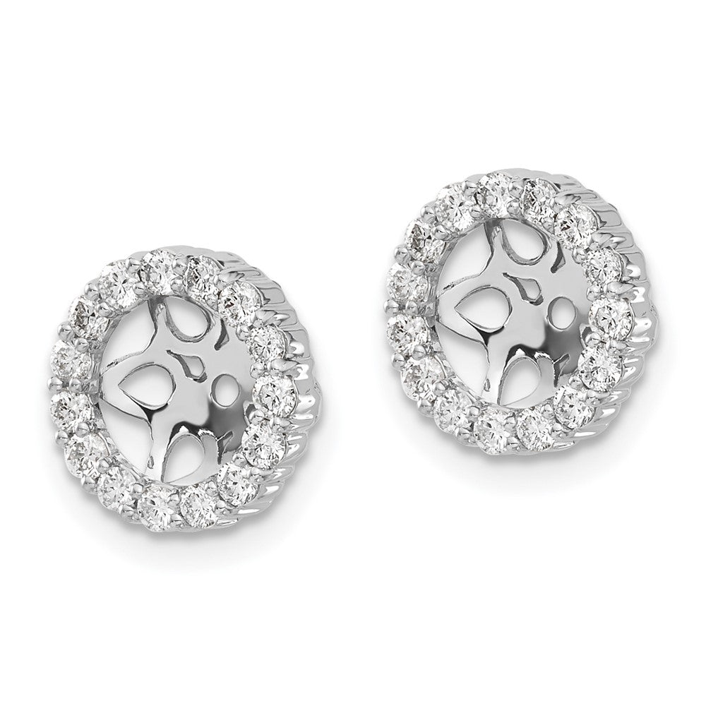 14K White Gold Diamond Earring Jackets