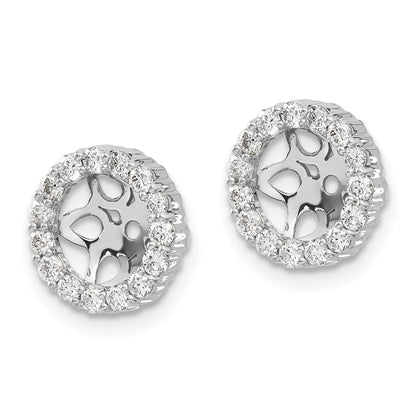 14k White Gold 1/2 Ct. Lab Grown Diamond VS/SI+ G+ for 6.5 mm Earring Jacket
