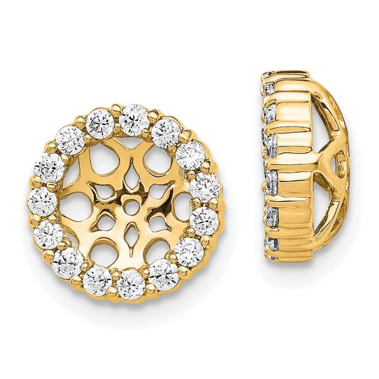 14k Yellow Gold 1/2 Ct. Lab Grown Diamond VS/SI+ G+ for 6.5 mm Earring Jacket