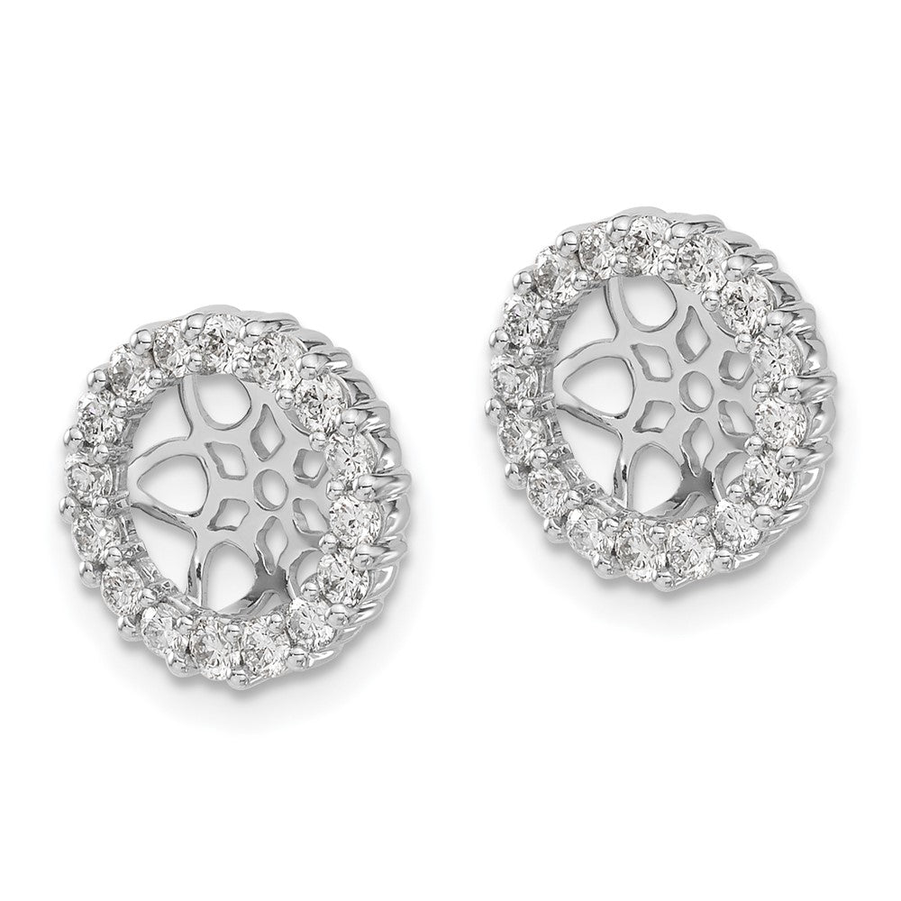 14k White Gold 3/4 Ct. Lab Grown Diamond VS/SI+ G+ for 7.5 mm Earring Jacket