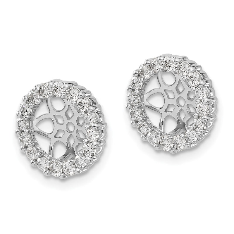 14k White Gold 3/4 Ct. Lab Grown Diamond VS/SI+ G+ for 7.5 mm Earring Jacket