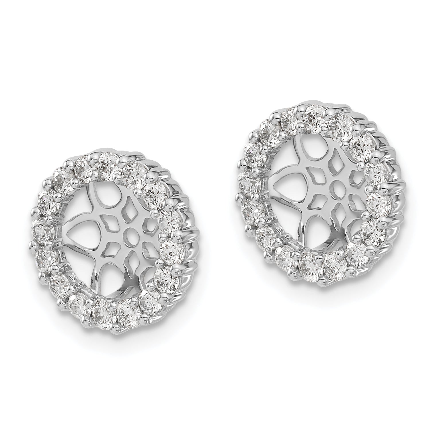 14k White Gold 3/4 Ct. Lab Grown Diamond VS/SI+ G+ for 7.5 mm Earring Jacket