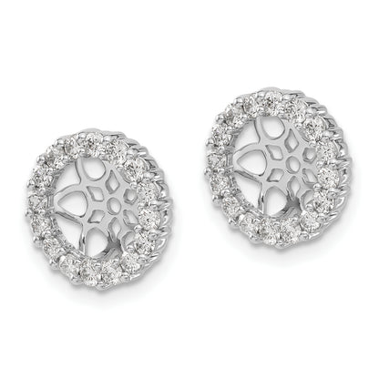 14k White Gold 3/4 Ct. Lab Grown Diamond VS/SI+ G+ for 7.5 mm Earring Jacket