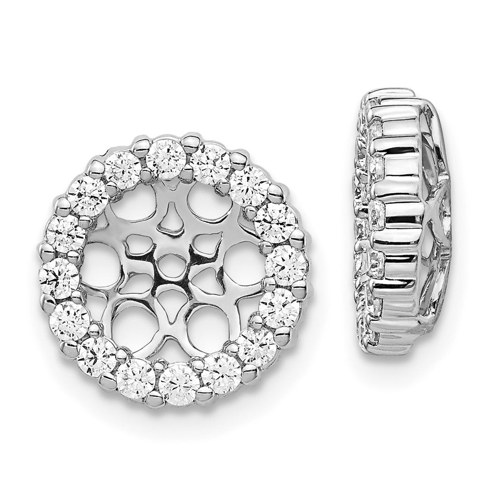 14k White Gold 3/4 Ct. Lab Grown Diamond VS/SI+ G+ for 7.5 mm Earring Jacket