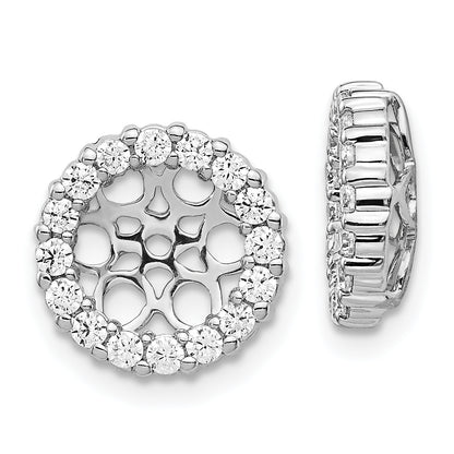 14k White Gold 3/4 Ct. Lab Grown Diamond VS/SI+ G+ for 7.5 mm Earring Jacket