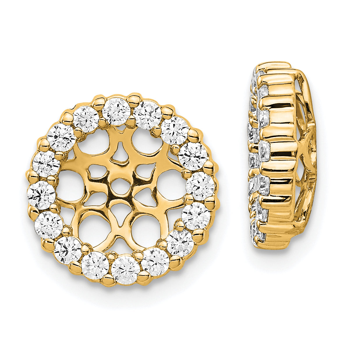14k Yellow Gold 3/4 Ct. Lab Grown Diamond VS/SI+ G+ for 7.5 mm Earring Jacket