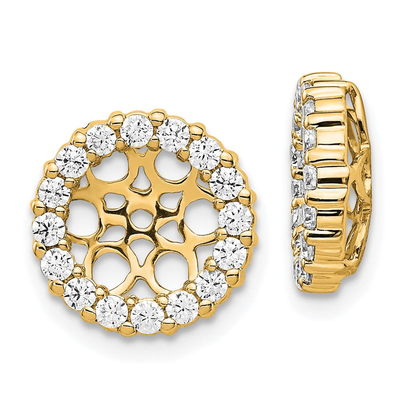 14k Yellow Gold 3/4 Ct. Lab Grown Diamond VS/SI+ G+ for 7.5 mm Earring Jacket