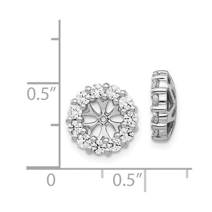 14K White Gold Diamond Earring Jackets