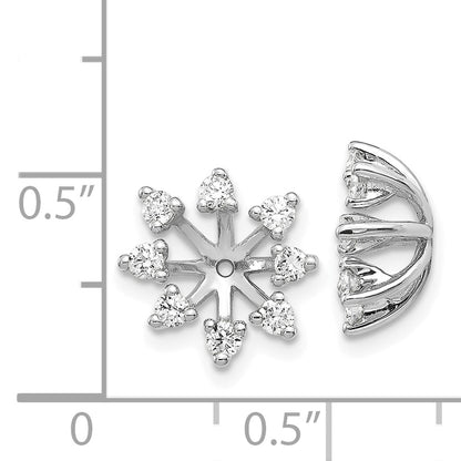 14K White Gold Aa Fancy Diamond Earring Jacket