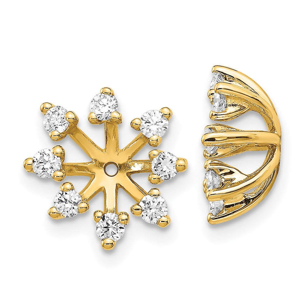 14K Yellow Gold Aa Fancy Diamond Earring Jacket
