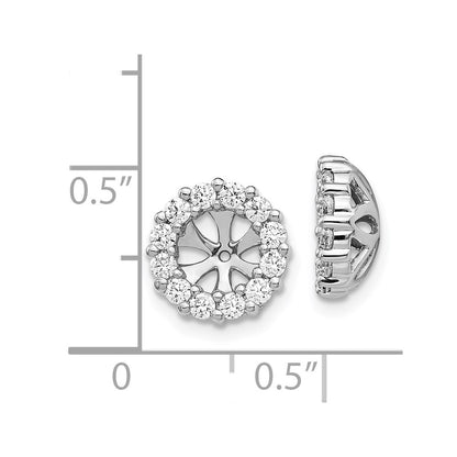 14K White Gold Diamond Earring Jackets