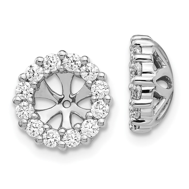 14k White Gold 3/4 Ct. Lab Grown Diamond VS/SI+ G+ for 5.25 mm Earring Jacket
