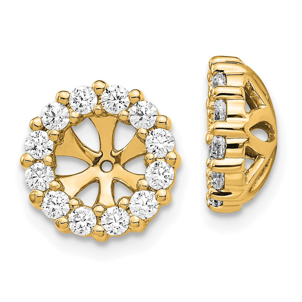 14k Yellow Gold 3/4 Ct. Lab Grown Diamond VS/SI+ G+ for 5.25 mm Earring Jacket
