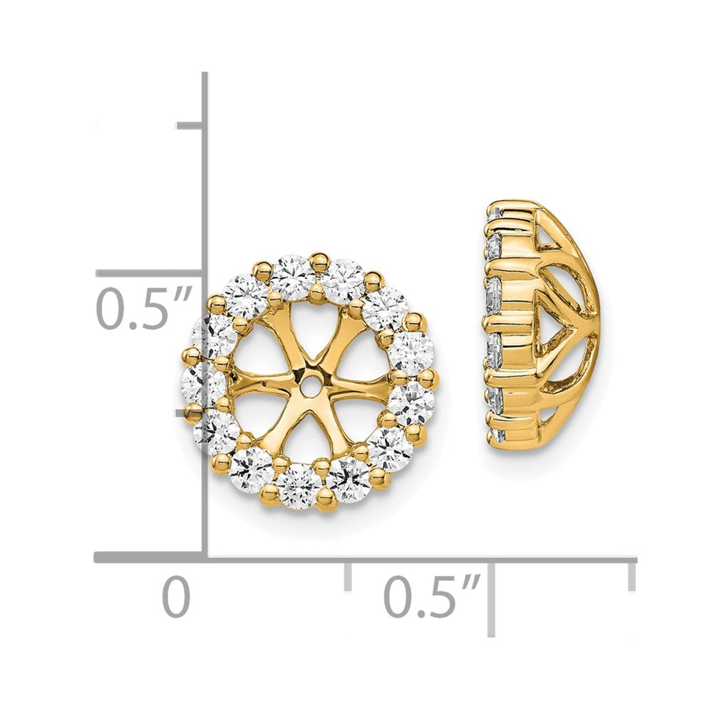 10K Yellow Gold Diamond Earring Jackets