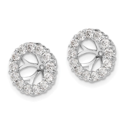 14k White Gold 1 Ct. Lab Grown Diamond VS/SI+ G+ for 6.5 mm Earring Jacket
