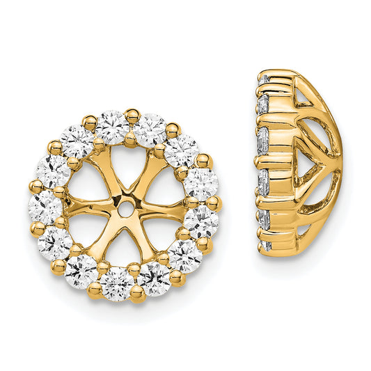14k Yellow Gold 1 Ct. Lab Grown Diamond VS/SI+ G+ for 6.5 mm Earring Jacket