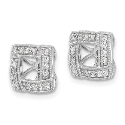 14k White Gold 1/3 Ct. Lab Grown Diamond VS/SI+ G+ with 4.5 mm Earring Jacket