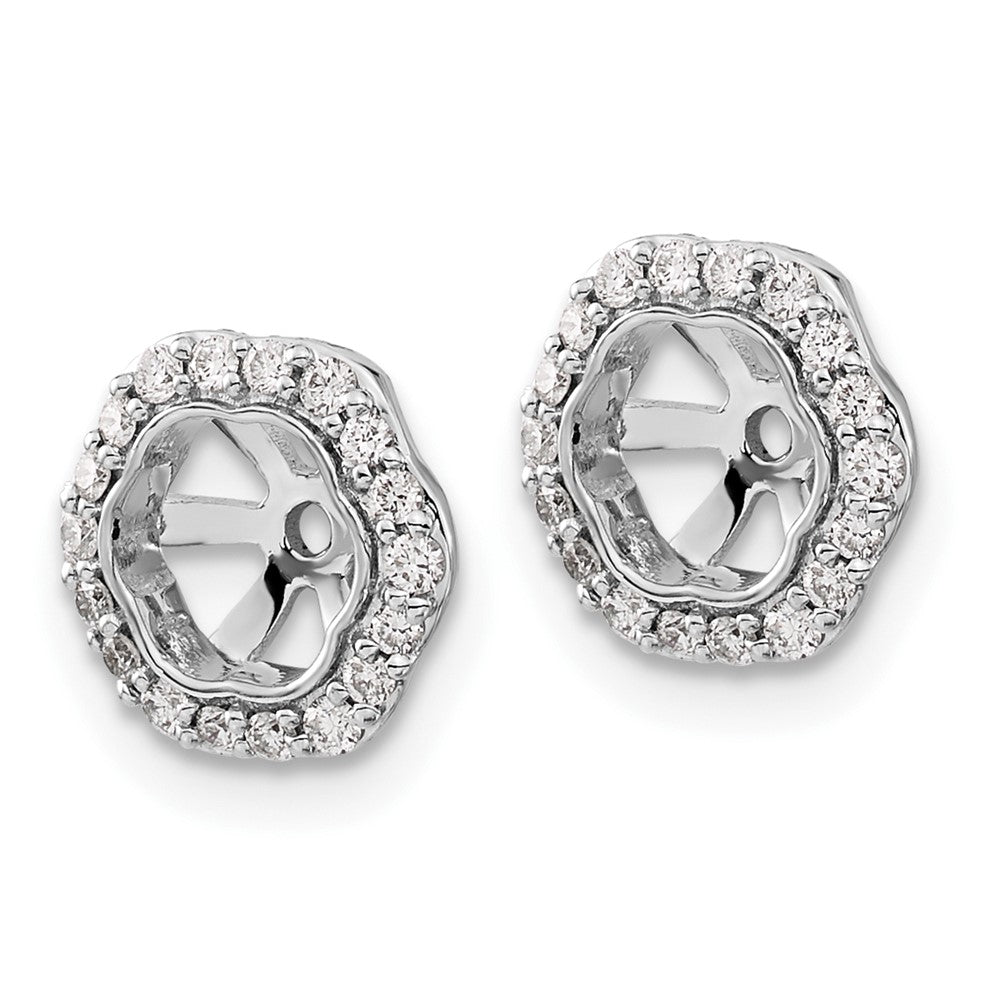 10K White Gold Diamond Earring Jackets