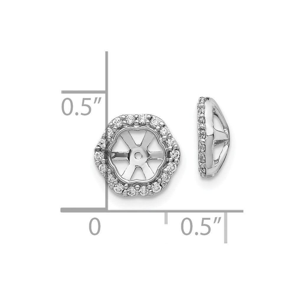 10K White Gold Diamond Earring Jackets