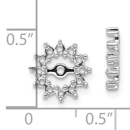 10K White Gold Fancy Diamond Earring Jacket Mountings