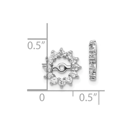 10K White Gold Aa Diamond Earring Jacket