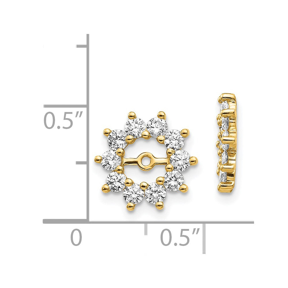 14K Yellow Gold Aa Fancy Diamond Earring Jacket