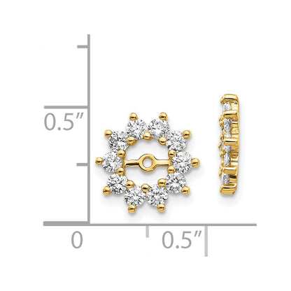 14K Yellow Gold Aa Fancy Diamond Earring Jacket