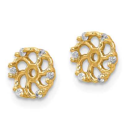 Natural Diamond Earring Jackets in 14K Yellow Gold