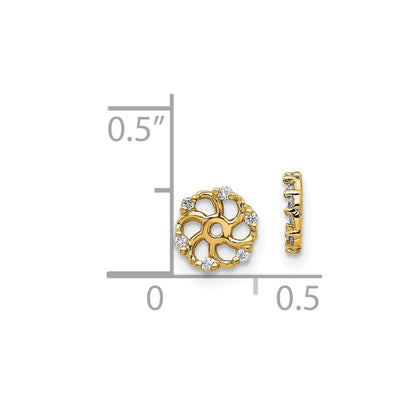 Natural Diamond Earring Jackets in 14K Yellow Gold