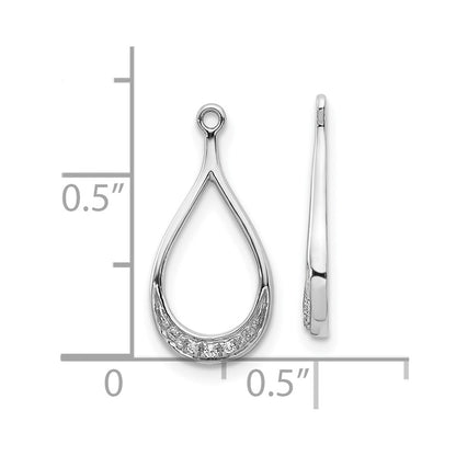 10K White Gold Diamond Earring Jackets