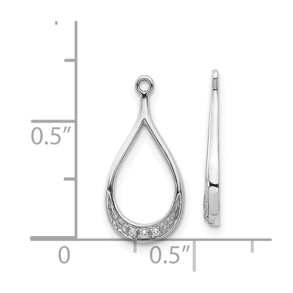 14K White Gold Diamond Earring Jackets